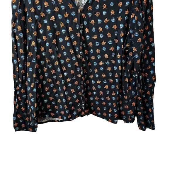 Treasure & Bond Nordstrom New Womens Floral Button Front Dobby Blouse Small - Picture 6 of 9